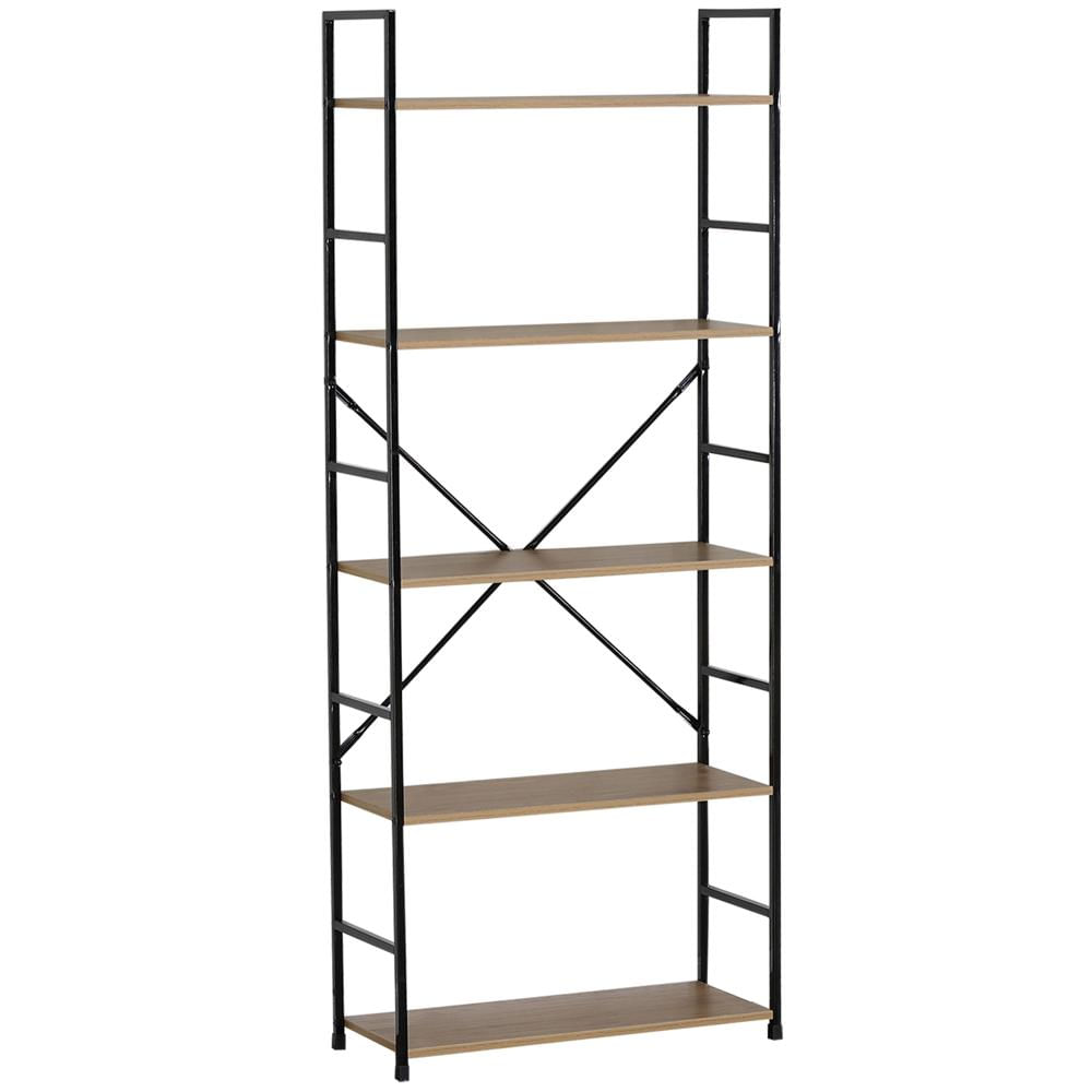 Estante cruz 5 niveles Industrial 144x59x24 Café