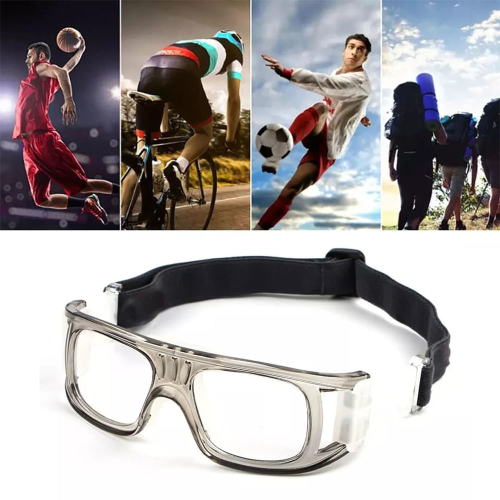 Marco Montura De Lentes Para Deporte Anti-Impacto A Prueba De Golpes Baloncesto Fútbol Gris