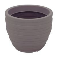 Maceta con Plato Tramontina Inca 38cm Concreto