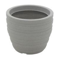 Maceta con Plato Tramontina Inca 32cm Concreto con Plato