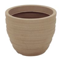 Maceta con Plato Tramontina Inca 38cm Granito Arena