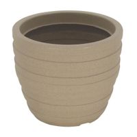 Maceta con Plato Tramontina Inca 32cm Granito Arena