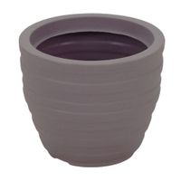 Maceta con Plato Tramontina Inca 24cm Concreto