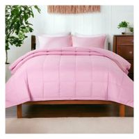 Cubrecama Moun 100 % algodón bramante queen rosado 200 hilos Lima Tienda