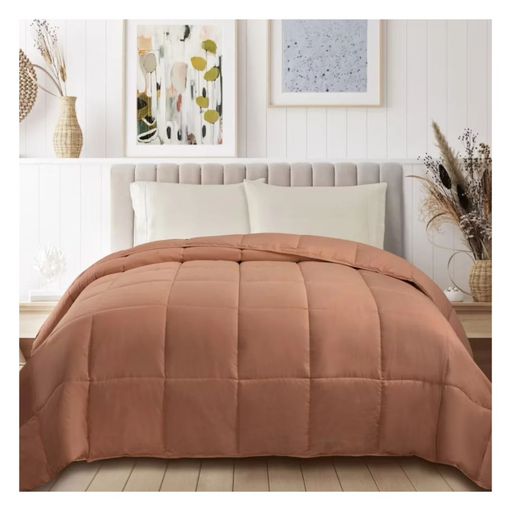 Cubrecama Moun 100 % algodón bramante king terracota 200 hilos Lima Tienda