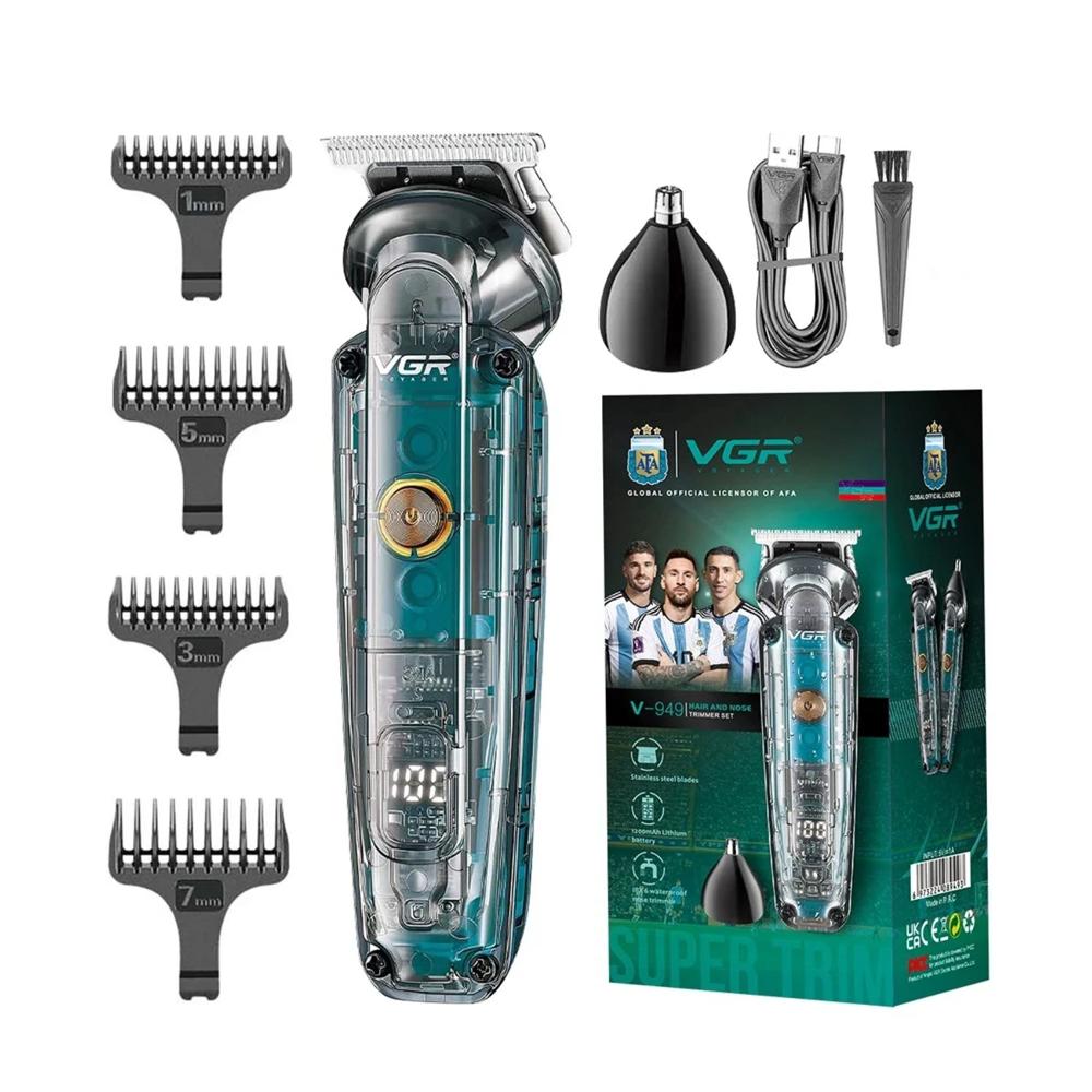 Máquina Patillera 2 en 1 VGR V-949 Argentina IPX6 Recargable