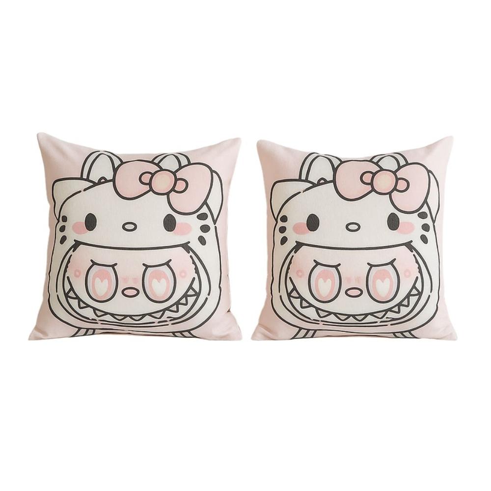 Almohada Cojin de Cama Labubu Set x2 Rosa