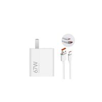 Cargador Carga Rapida XIAOMI De 67W USB A TIPO C CABLE NARANJA - ORIGINAL