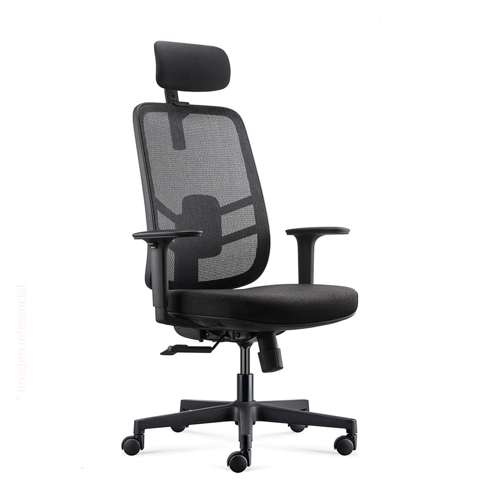 Silla Ergonómica Reclinable Slider Link Brazo 3D. Negro Ofideas