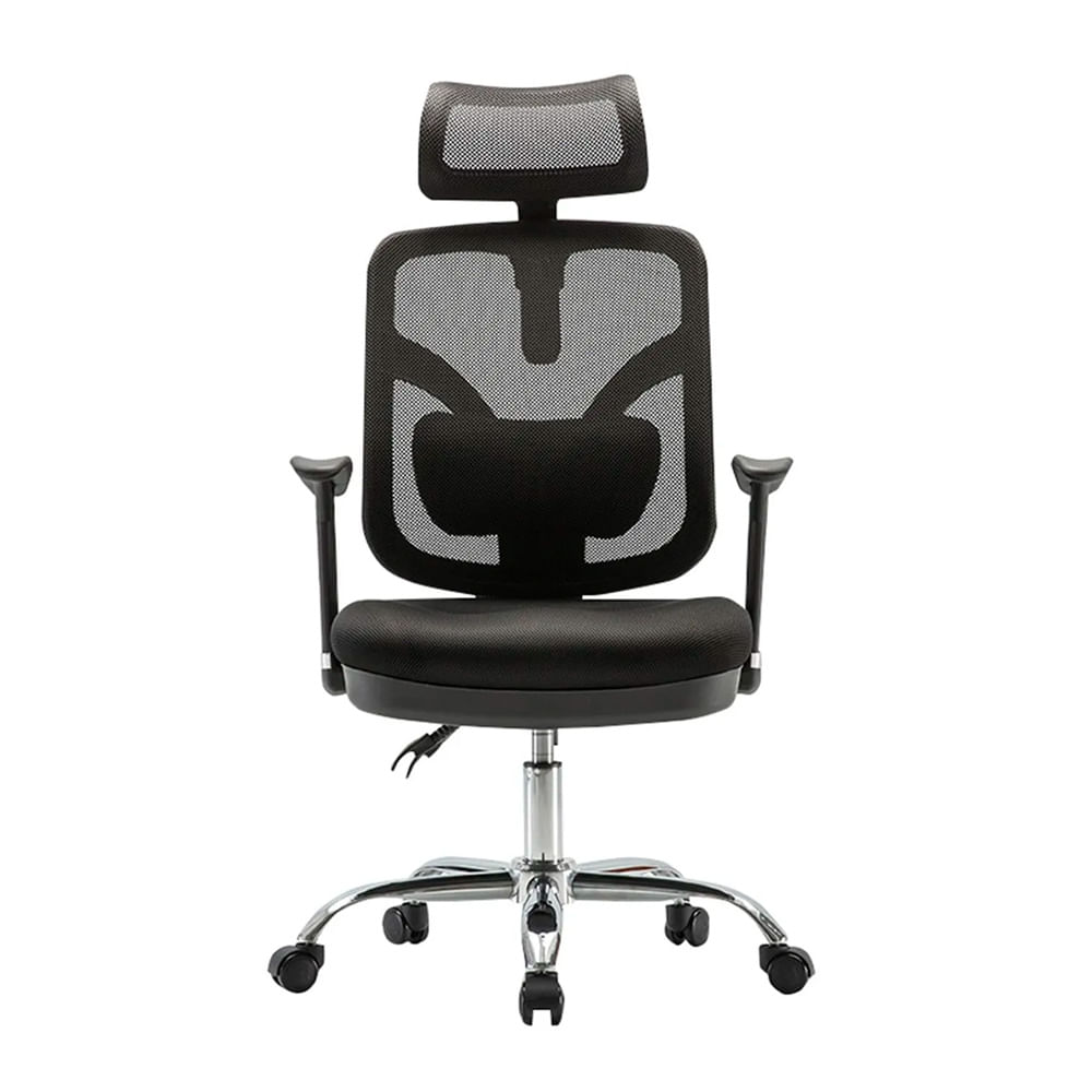 Silla Ergonómica Reclinable Trim Negro Cromado Ofideas