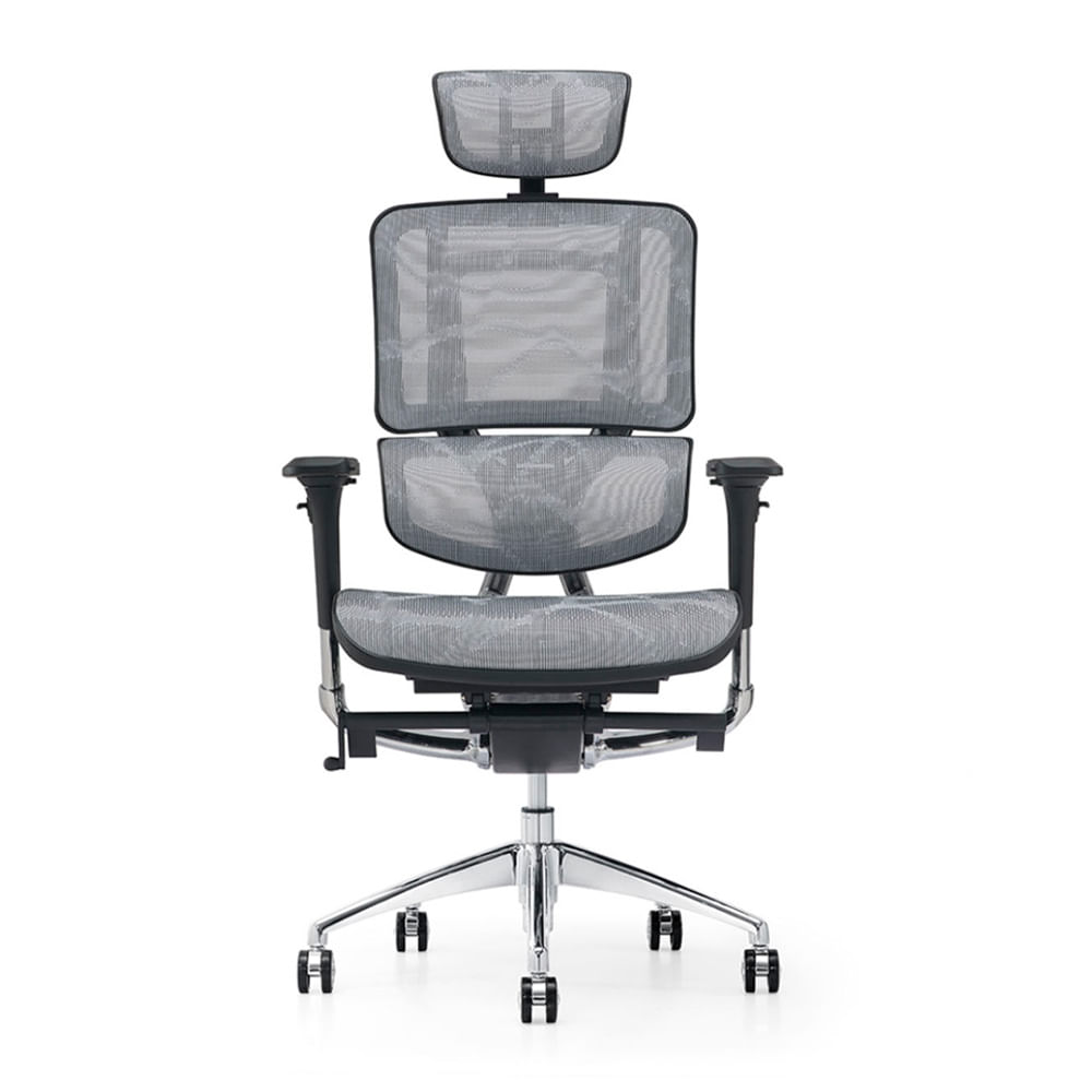 Silla Ergonómica Reclinable Slider Madrid Brazo 4D. Gris Ofideas