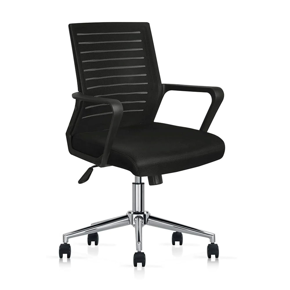 Silla Ergonómica Basculante Torino Brazo Fijo Negro Ofideas