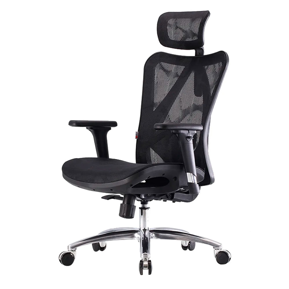 Silla Ergonómica Reclinable Sun Brazo 3D. Negro Ofideas