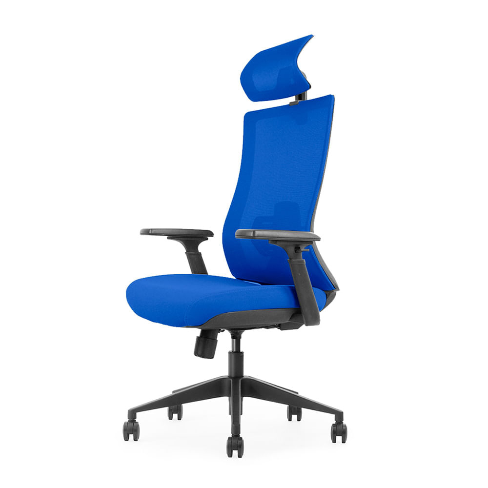 Silla Ergonómica Reclinable Boston Presidencial Brazo 3D. Azul Ofideas