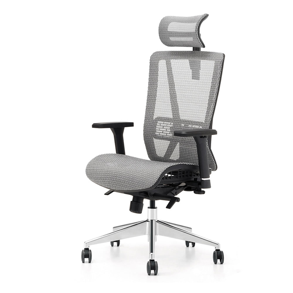 Silla Ergonómica Reclinable Slider Swift Brazo 3D. Gris Ofideas