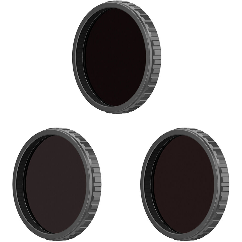 Filtro ND para DJI Osmo Action (3-Pack) - ND8, ND16 y ND32, Vidrio con Recubrimiento AF, Mejora en