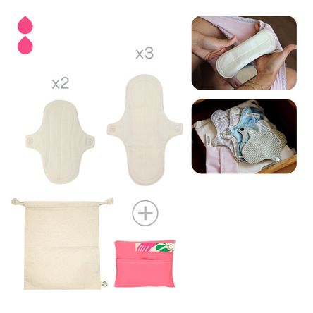 Toalla Higiénica de Tela Bamboo Balance Pack Flujo Leve Natural Toalla Higiénica de Tela Bamboo Balance Pack Flujo Leve Natural