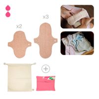 Toalla Higiénica de Tela Bamboo Balance Pack Flujo Leve Vicuña