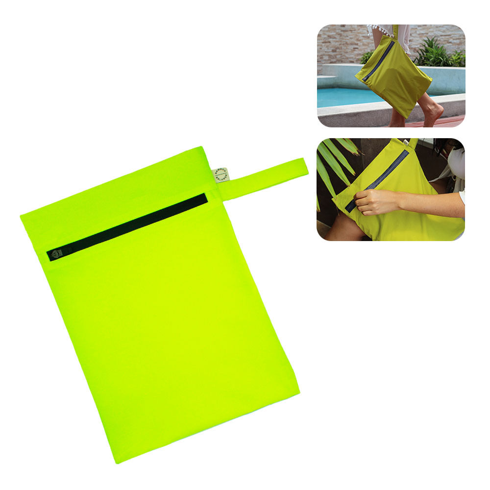 Bolsa Antifluido Yaku Talla M Verde Limón - Azul