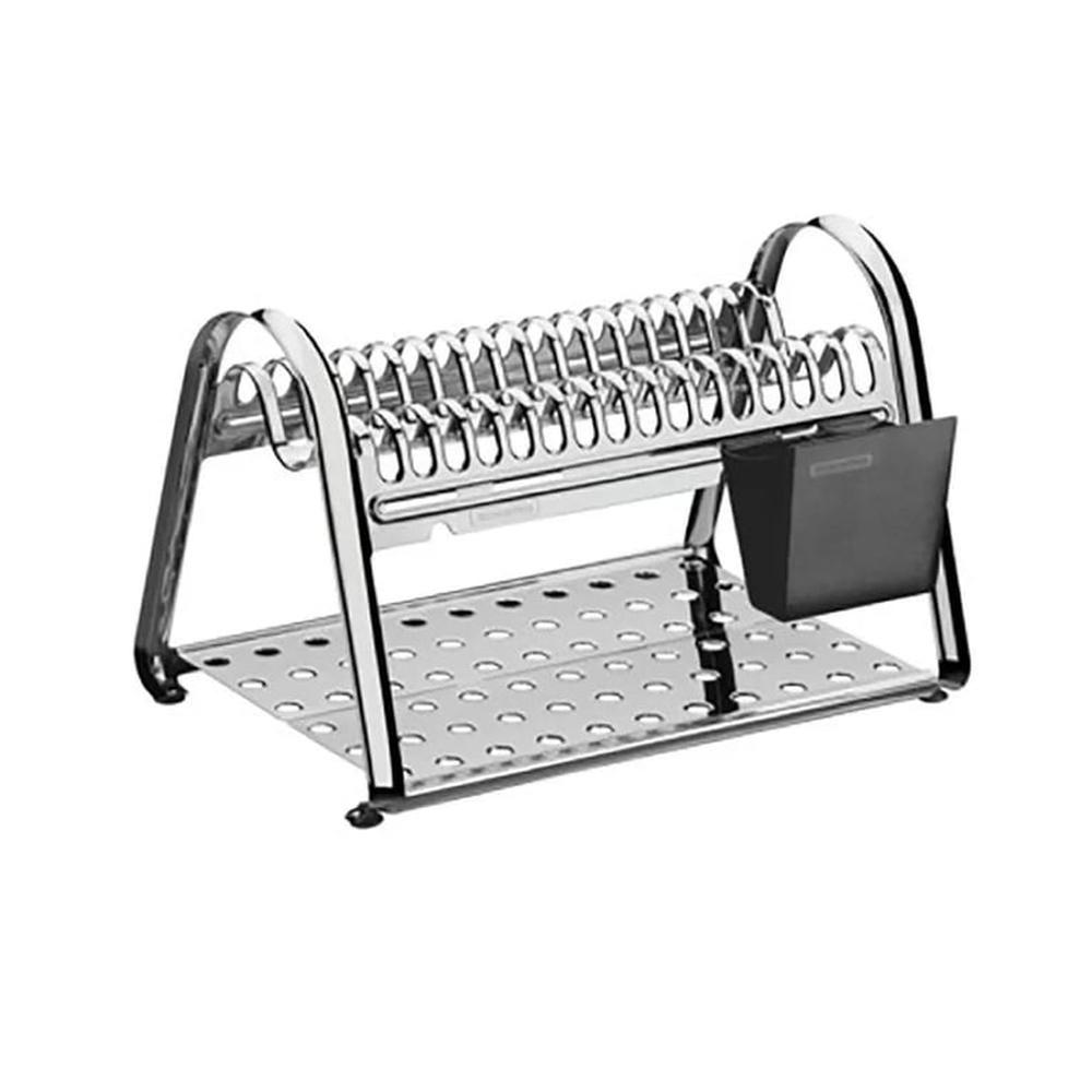 ESCURRIDOR DE ACERO CON PORTA CUBIERTOS NEGRO- 10068005 ESCURRIDOR DE ACERO CON PORTA CUBIERTOS NEGRO- 10068005
