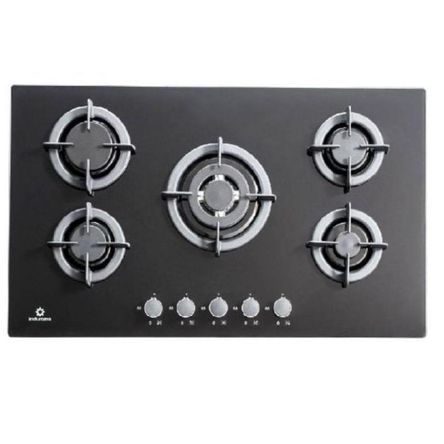 Cocina Empotrable 5Hornillas de Vidrio Templado Indurama EGI 905VDNEG Cocina Empotrable 5Hornillas de Vidrio Templado Indurama EGI 905VDNEG