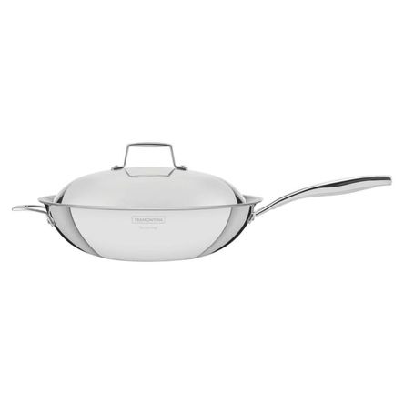 Satén Wok Tramontina Grano de acero con tapa 62158320