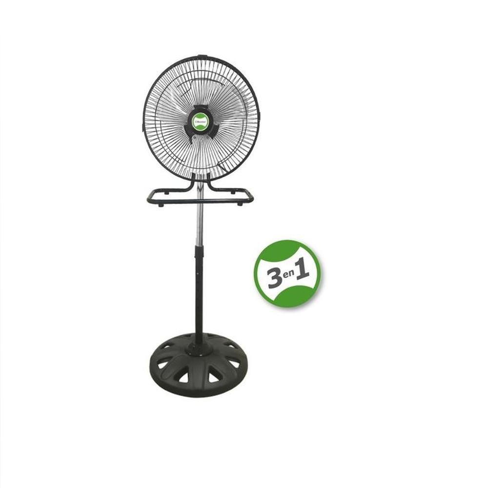 VENTILADOR  BOSSKO 12""   3 EN 1, BK-8312VP/NG REJILLA NEGRA