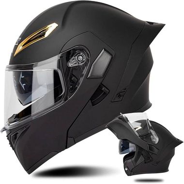 CASCO MOTO CERTIFICADO ECER DOT DOBLE VISOR NEGRO MATE Promart