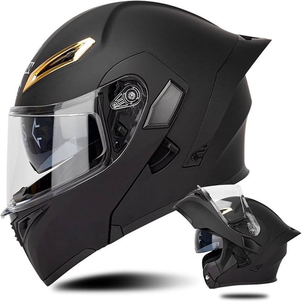 CASCO MOTO CERTIFICADO ECER DOT DOBLE VISOR NEGRO MATE