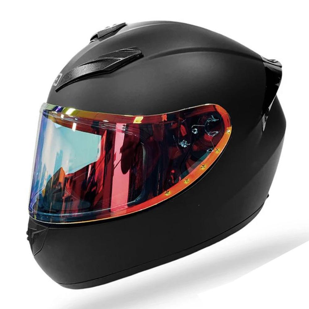 CASCO MOTO NEGRO MATE VISOR DIURNO - TALLA XL