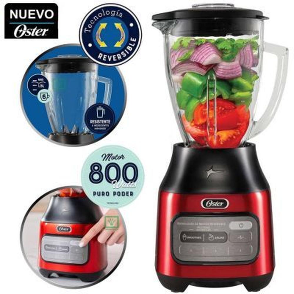 Licuadora Oster® con tecnología reversible 3 velocidades más pulso BLSTPEG CRT