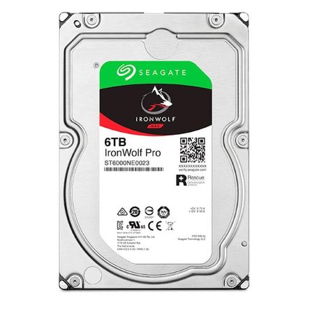 Disco duro Seagate Ironwolf NAS ST6000VN006 6TB SATA 6Gbs 5400 256MB