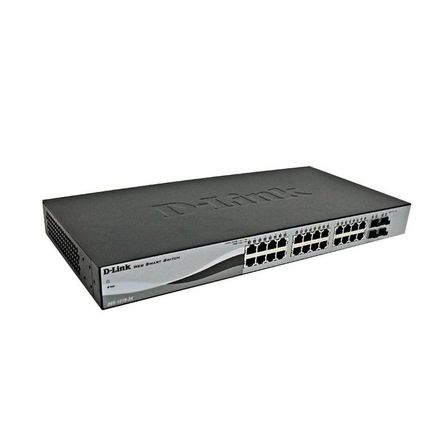 Switch Web Smart D-LINK DGS-1210-28 24 RJ-45 LAN GbE y 4 puertos SFP