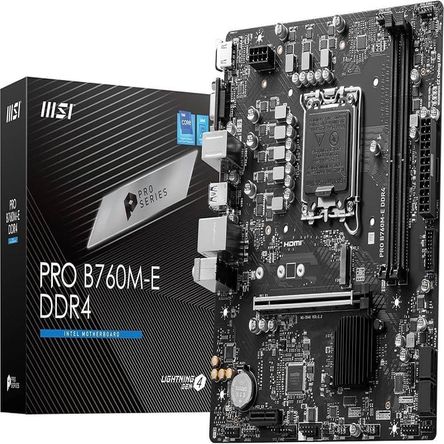 Motherboard MSI PRO PRO B760M-E DDR4 Intel B760 LGA1700 HDMI VGA mATX