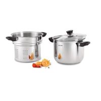 Espaguetera de acero inoxidable  Tapa de vidrio 6.5L