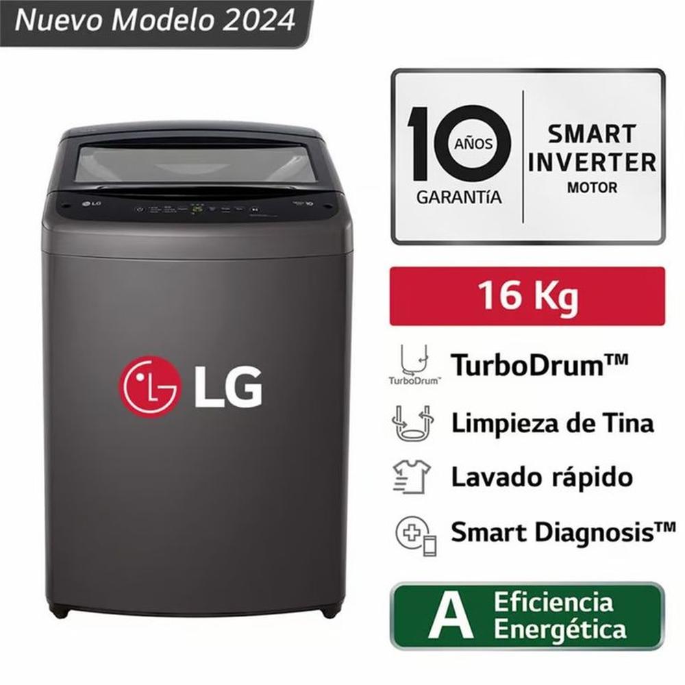 Lavadora WT16BVTB 16 Kg TurboDrum Carga Superior Negro LG