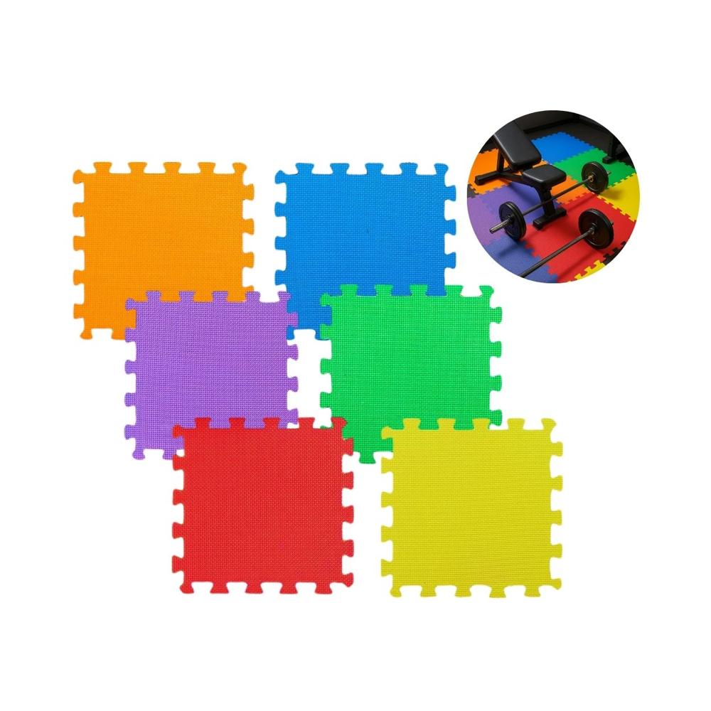 Set 6pcs Tatami Gym Puzzle Piso Multicolor 62x62x1.5cm