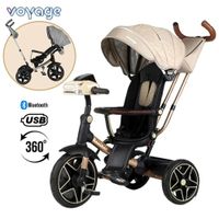 Triciclo NOVA Giratorio 360° USB Bluetooth Tela UV Beige