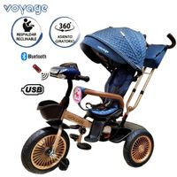 Triciclo Asiento Giratorio GOLDEN con Tela UV Azul