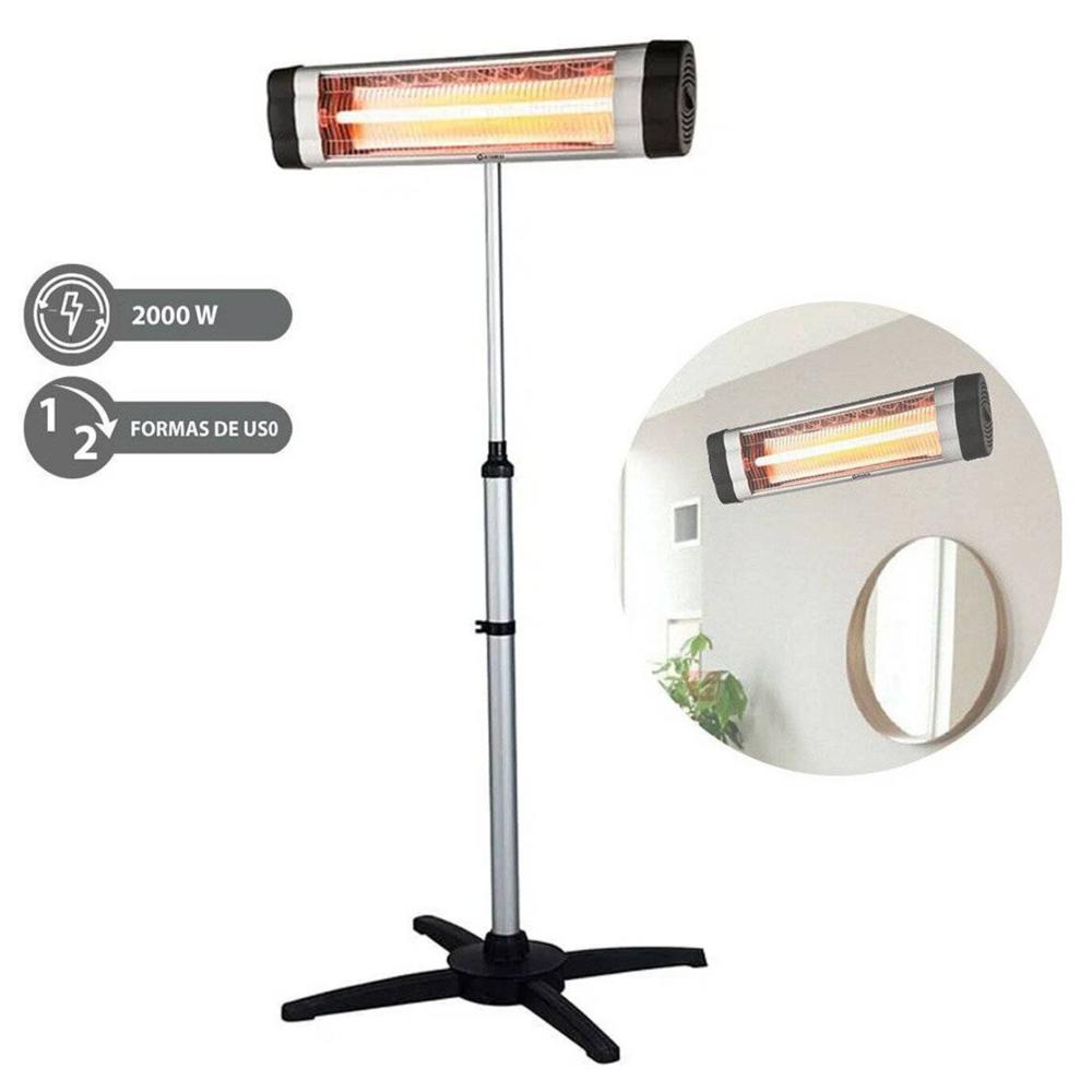 Calentador de Patio Imaco PH2000 acero inoxidable 2en1 parante y pared