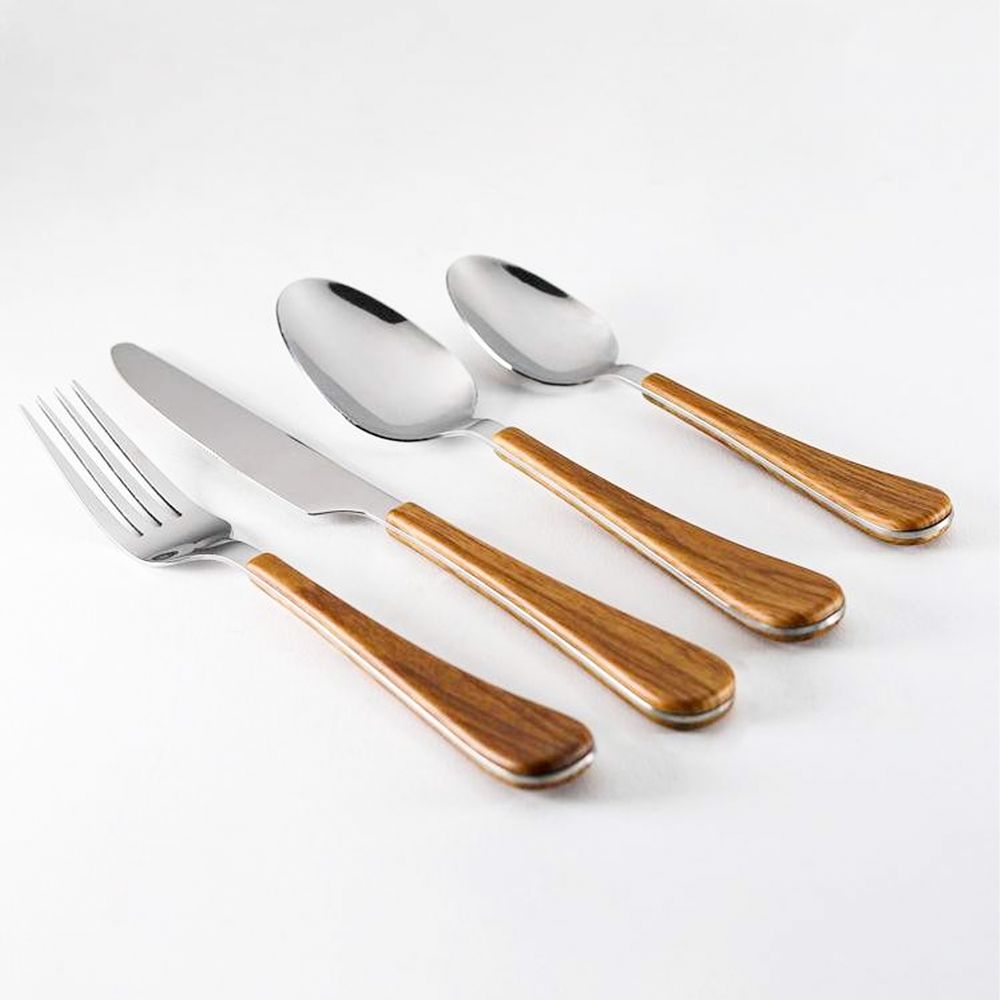 Set Cubiertos X 24 Pz Wood - 10286510