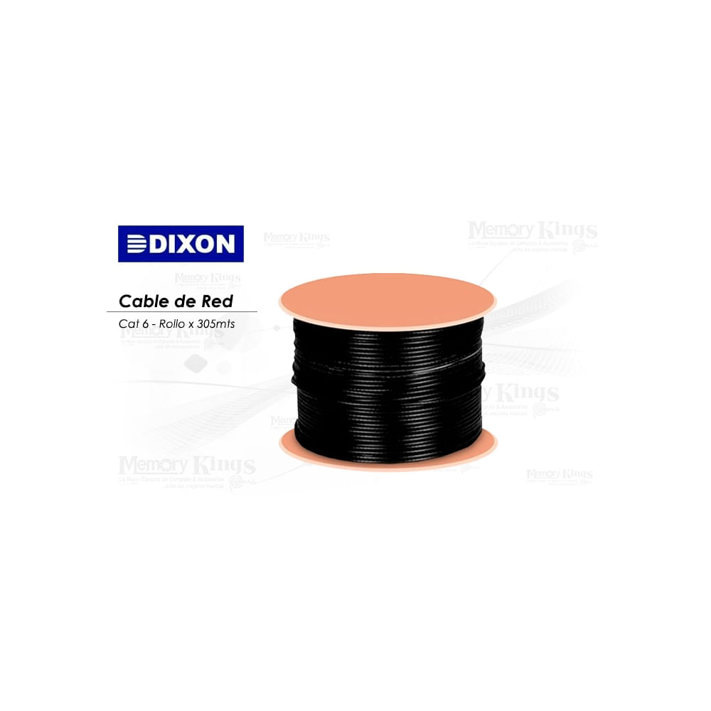 Cable De Red Cat 6 De 305M Dixon 9041 Para Exterior - Alta Velocidad Y Resistente A Climas Adversos