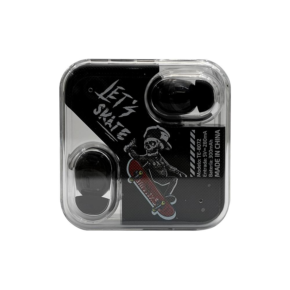 Audífonos Bluetooth Tws Teros Te-8072N - Inalámbricos, Color Negro, Sonido Premium, Compactos