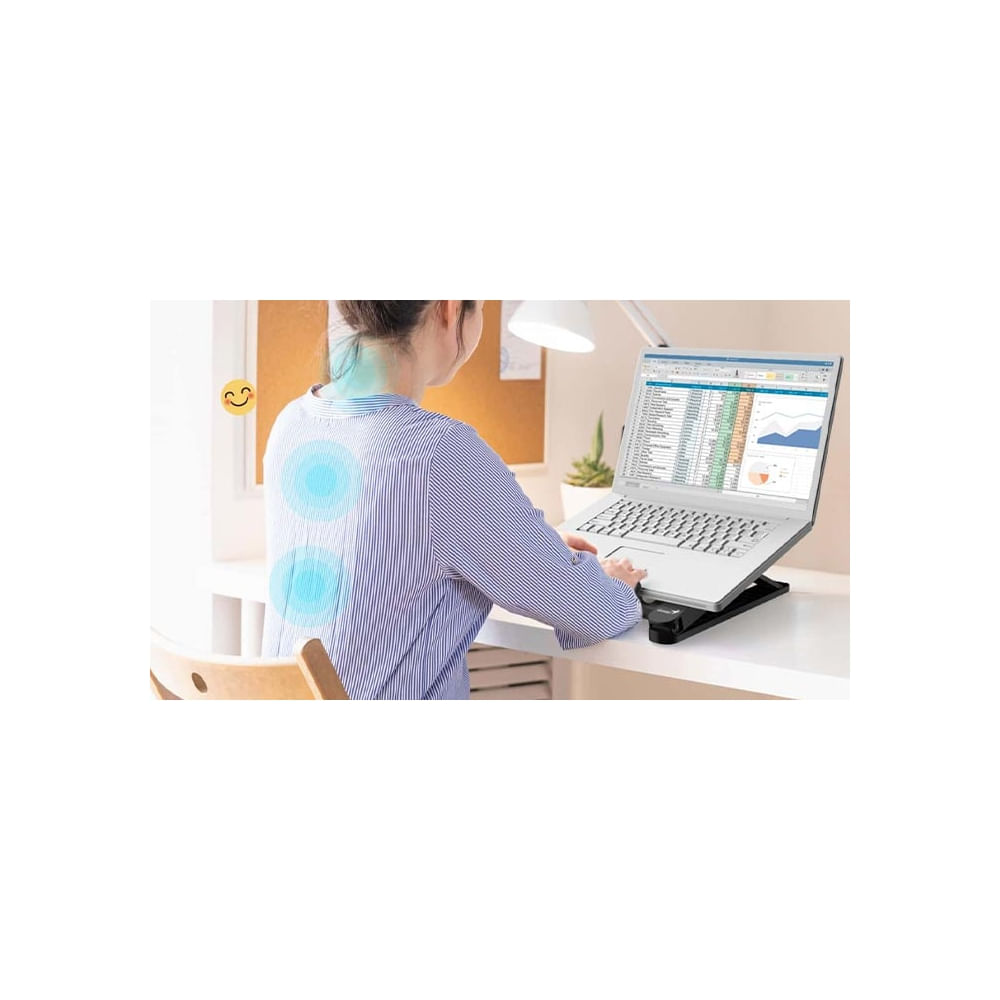 Soporte Para Laptop Genius G-Stand M200 Negro, Compatible Con Pantallas De Hasta 15.6""