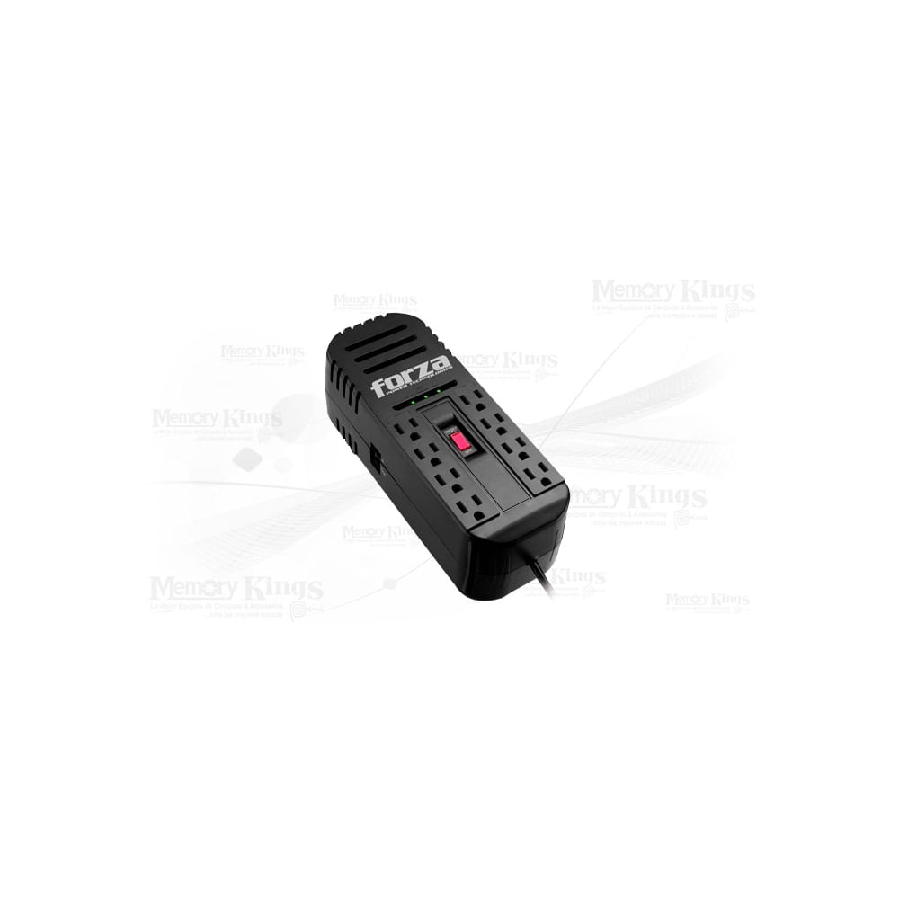 Regulador De Voltaje Externo Forza 220 V, 8 Tomas De Corriente, 2200 Va - Protección De Alta Calida