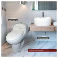 Combo De Inodoro One Piece Essence Blanco + Bowl Laure Blanco  -  Stone
