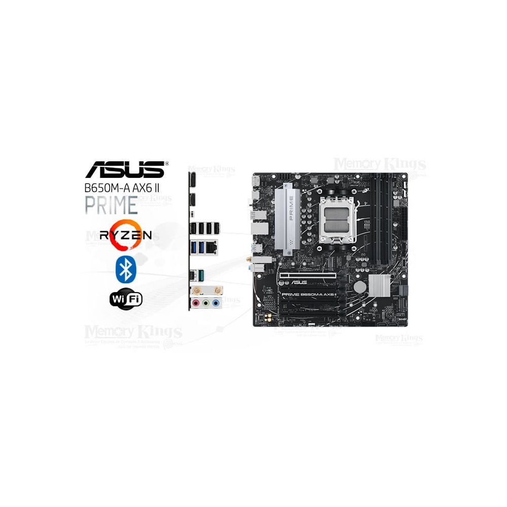 Placa Base Asus Prime B650M-A Ax6 Ii Matx, Chipset Amd B650, Socket Am5, Ideal Para Tu Pc Gaming