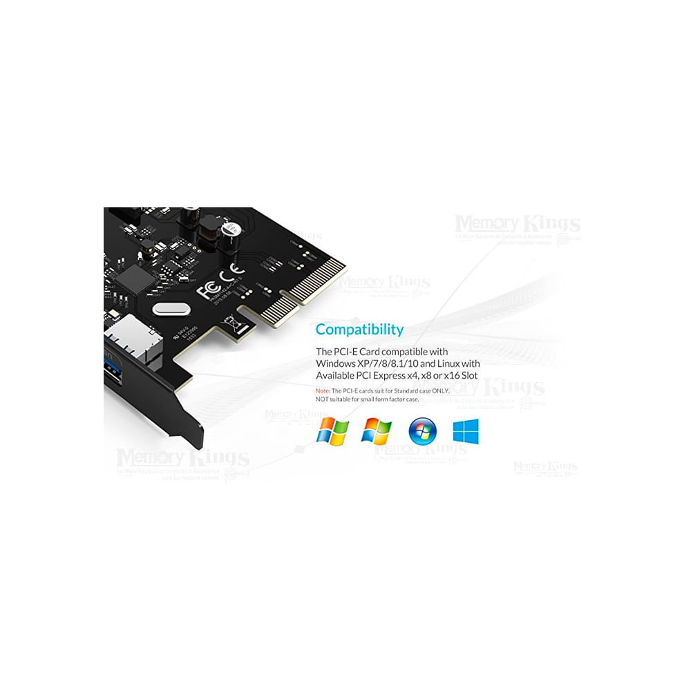 Tarjeta Pci Usb 3.0 Encore En-Pcie-4U1 Con 4 Puertos Para Alta Velocidad Y Conectividad Expandible