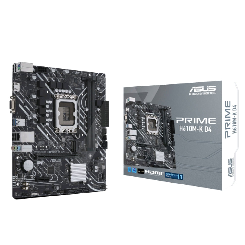 Placa Base Asus Prime H610M-K D4 Lga 1700 Para Procesadores Intel - Compatible Con Ddr4