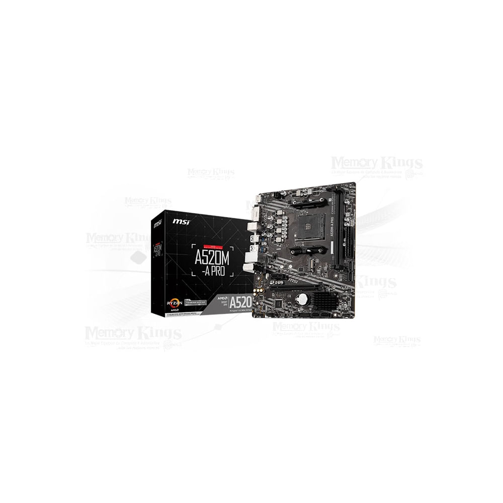 Placa Base Msi A520M Pro, Chipset Amd A520, Socket Am4, Tamaño Matx, Rendimiento Optimizado